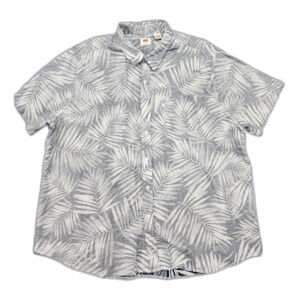 Levi's Men's Hawaiian Shirt Floral Logo Front Pockets Size 2XL (Cotton / Linen)